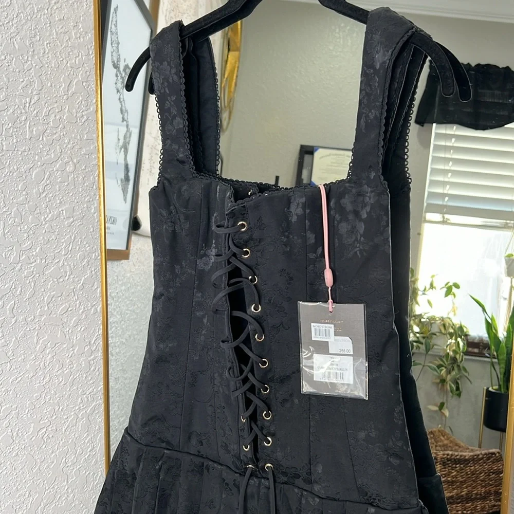 House of CB ‘Talia’ Black Pleated Mini Dress NWOT - Picture 13 of 14